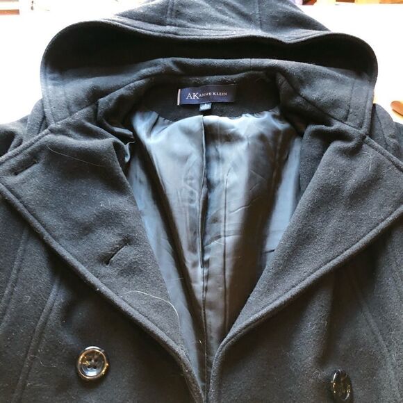 Anne Klein Pea Coat Black Size Small - Picture 7 of 7